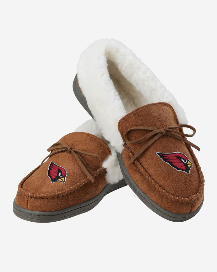 Arizona Cardinals Womens Tan Moccasin Slipper FOCO - FOCO.com