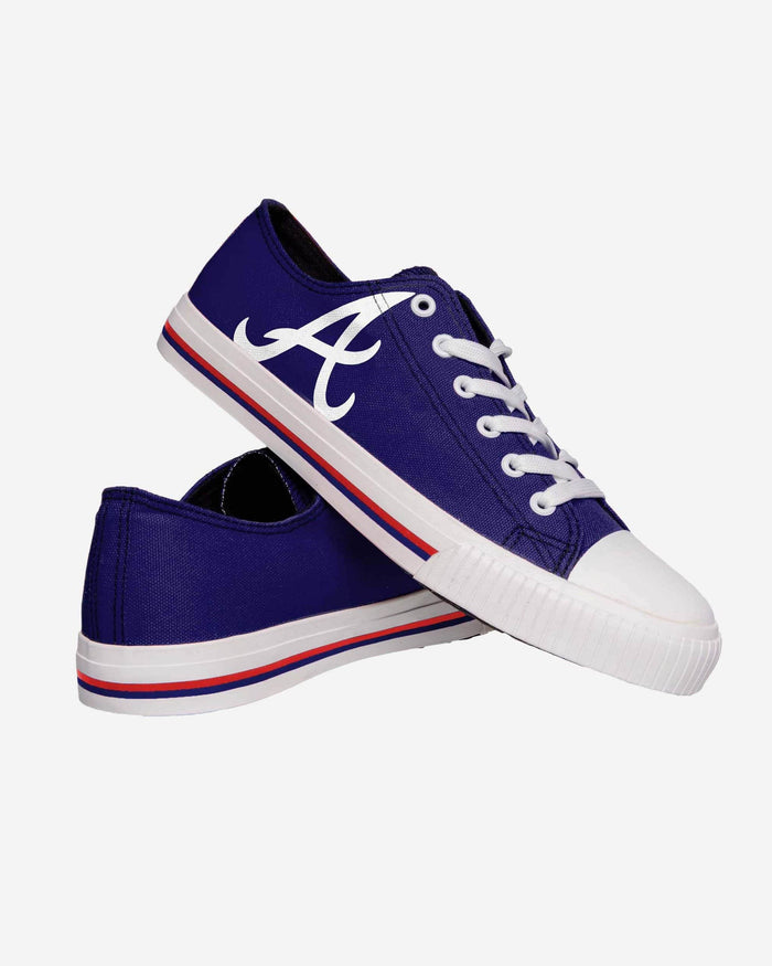 Atlanta Braves Mens Low Top Big Logo Canvas Shoe FOCO - FOCO.com