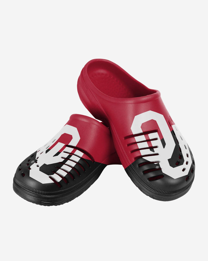 Oklahoma Sooners Colorblock Big Logo Clog FOCO - FOCO.com