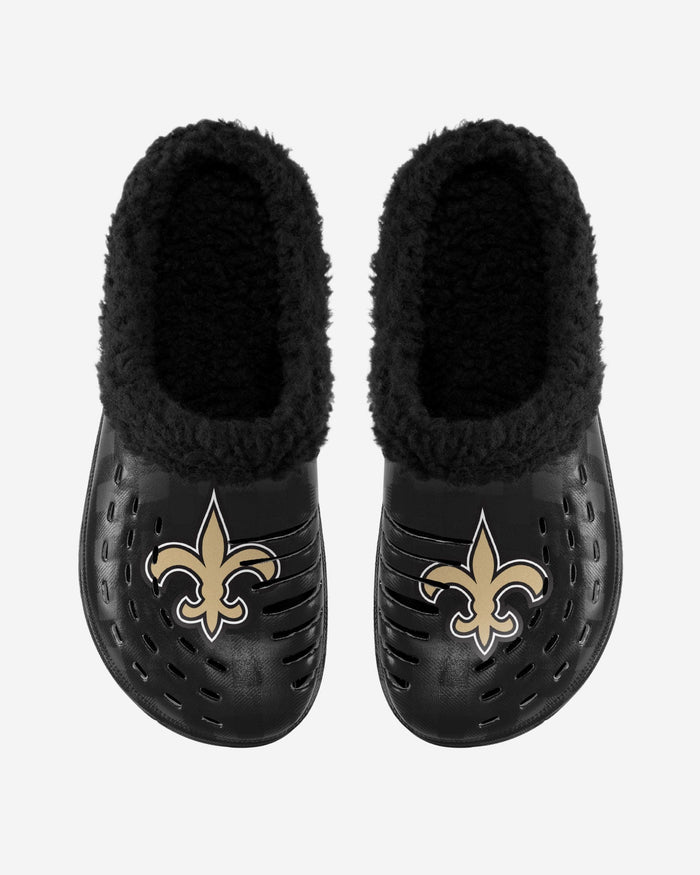 New Orleans Saints Sherpa Lined Buffalo Check Clog FOCO - FOCO.com