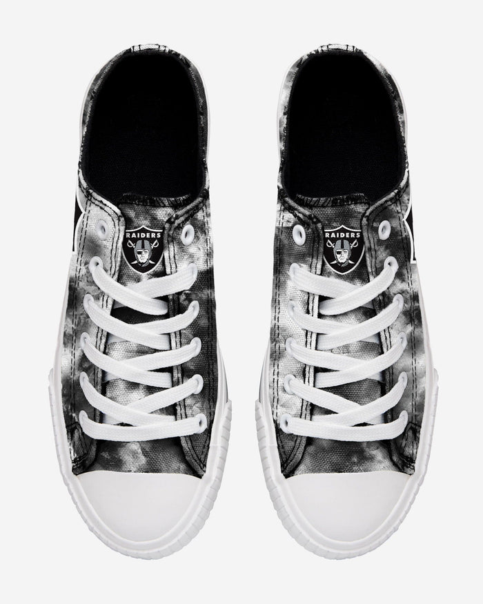 Las Vegas Raiders Womens Low Top Tie-Dye Canvas Shoe FOCO - FOCO.com