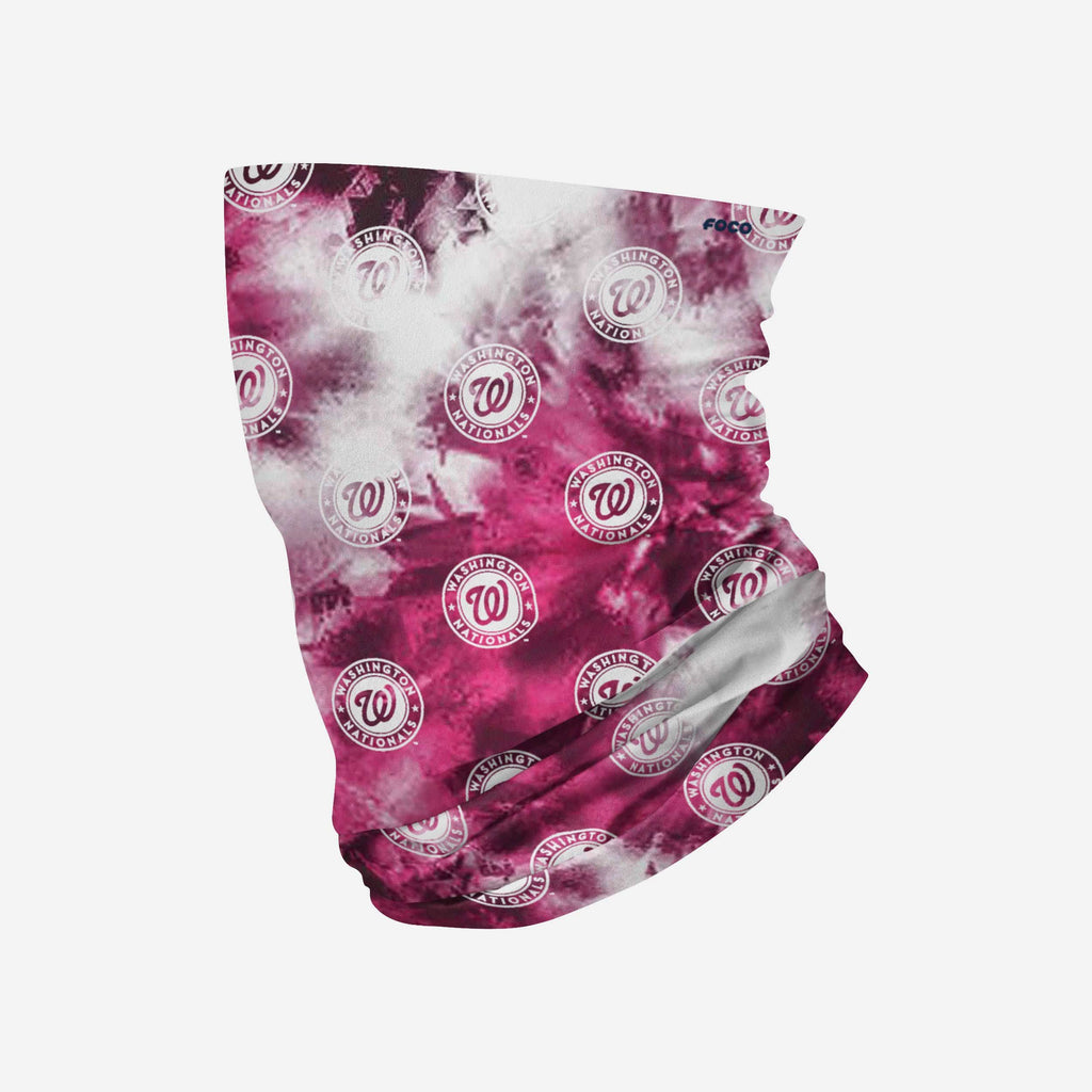 Washington Nationals Pink Tie-Dye Gaiter Scarf FOCO - FOCO.com