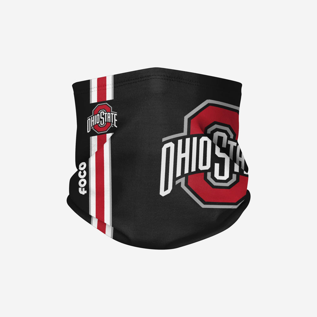 Ohio State Buckeyes On-Field Sideline Logo Team Black Gaiter Scarf FOCO - FOCO.com