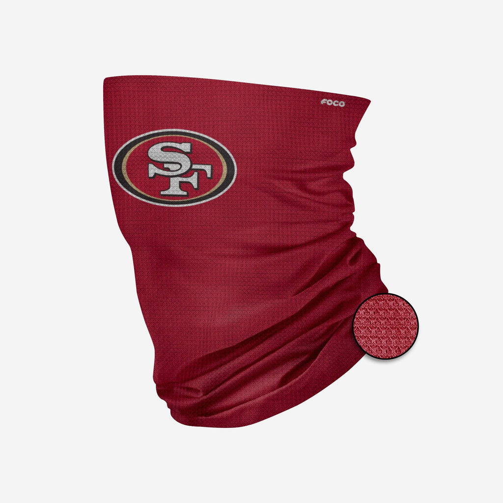 San Francisco 49ers Big Logo Waffle Gaiter Scarf FOCO - FOCO.com