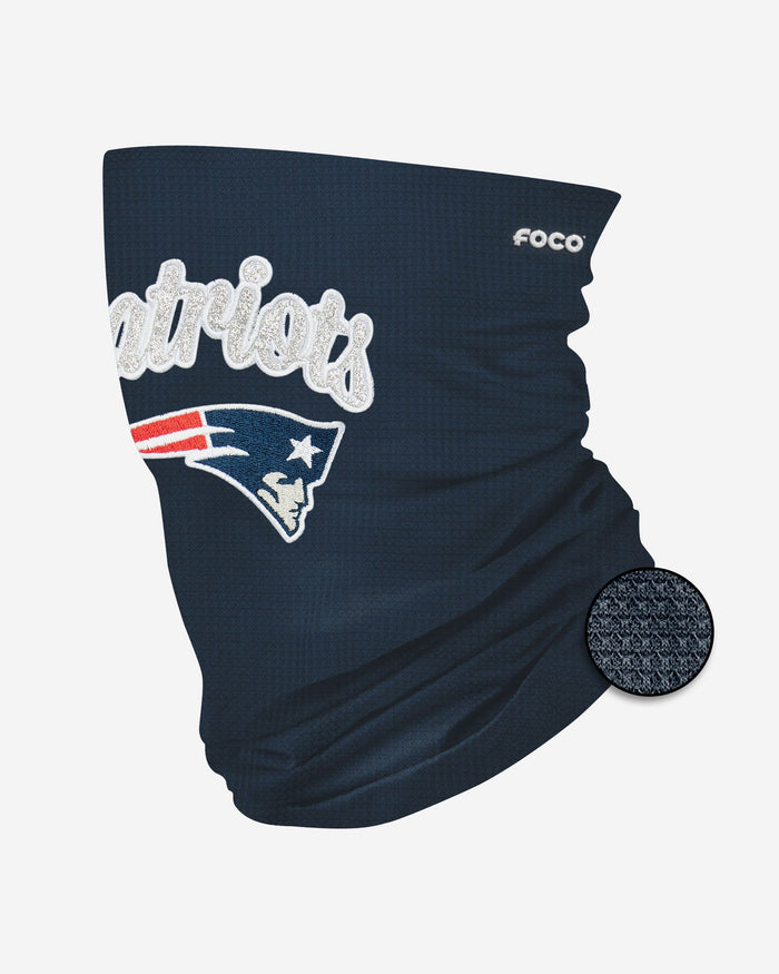 New England Patriots Glitter Waffle Gaiter Scarf FOCO - FOCO.com