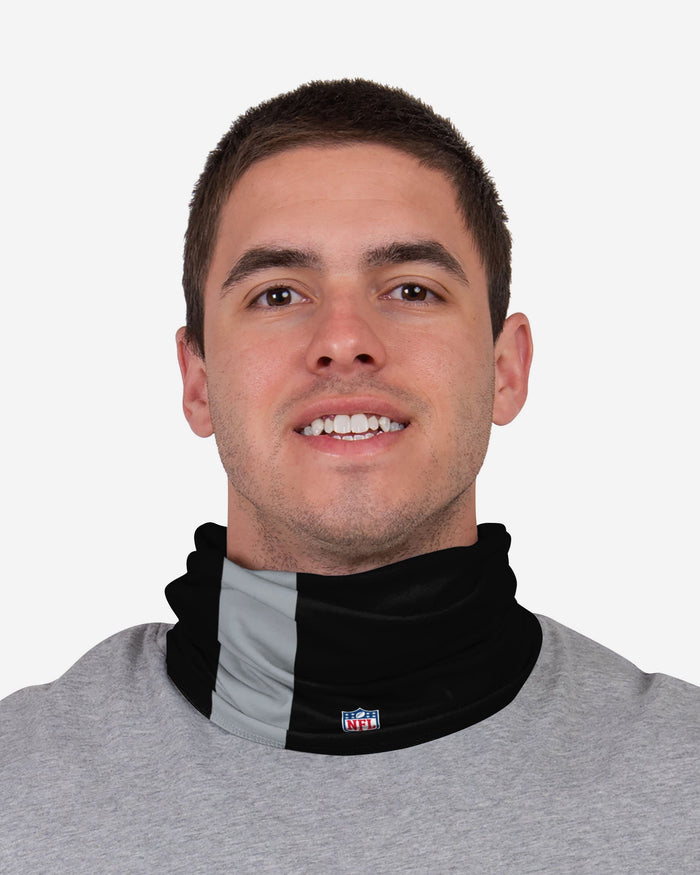 Nathan Peterman Las Vegas Raiders On-Field Sideline Logo Gaiter Scarf FOCO - FOCO.com