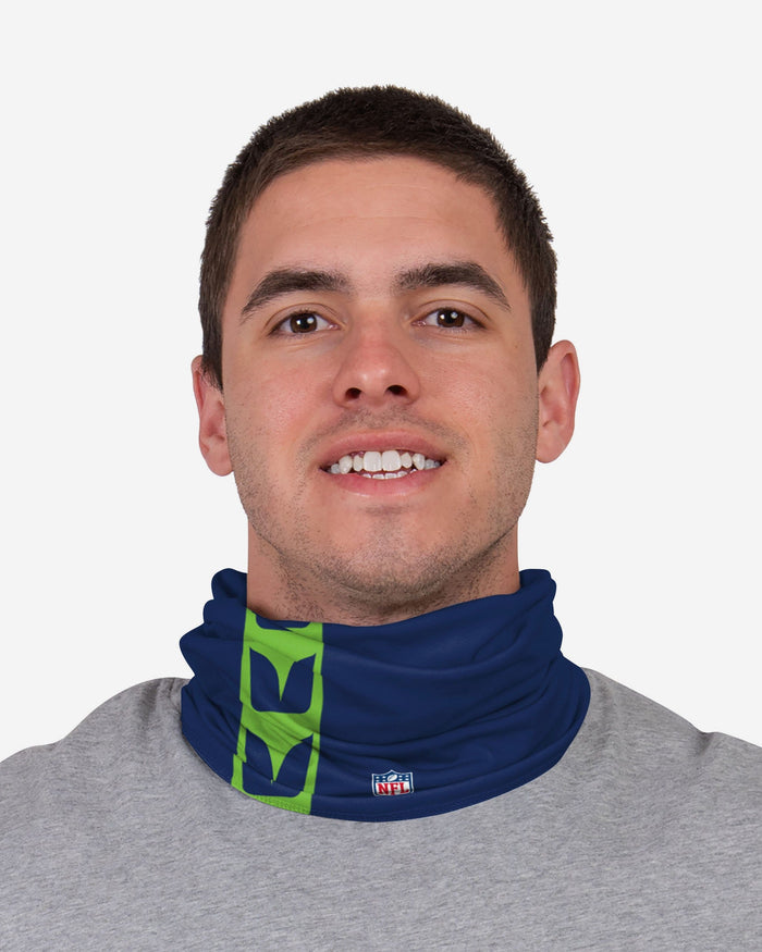 Russell Wilson Seattle Seahawks On-Field Sideline Logo Gaiter Scarf FOCO - FOCO.com