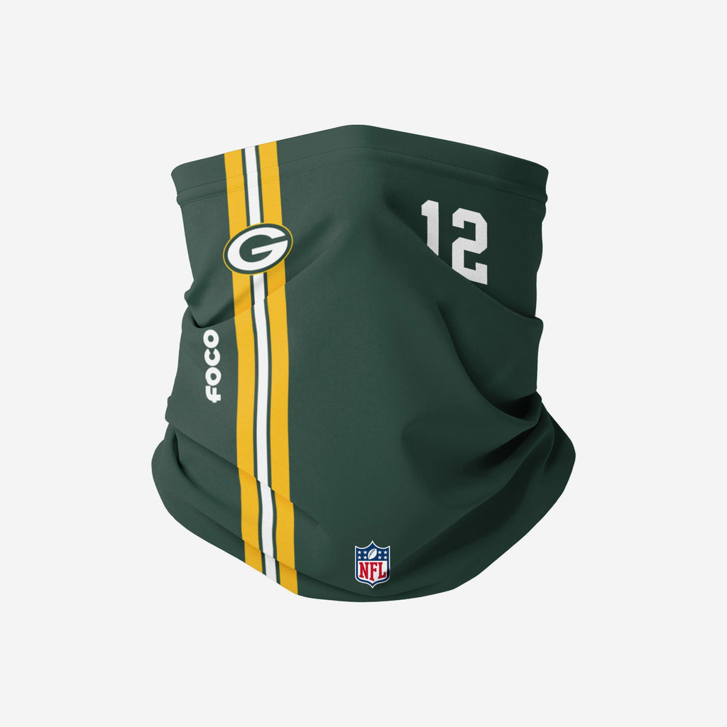 Aaron Rodgers Green Bay Packers On-Field Sideline Gaiter Scarf FOCO - FOCO.com
