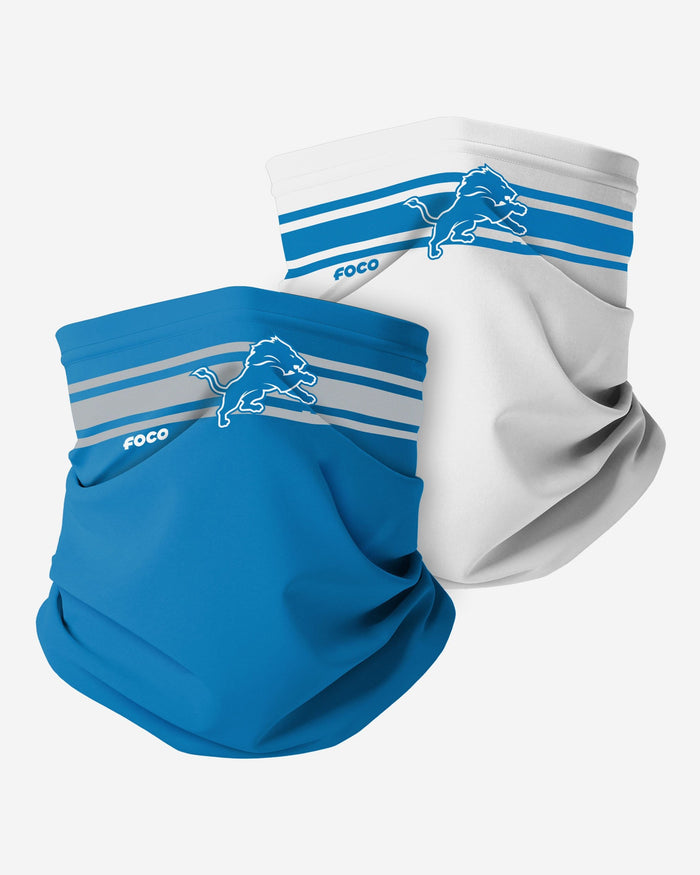 Detroit Lions Stitched 2 Pack Gaiter Scarf FOCO - FOCO.com