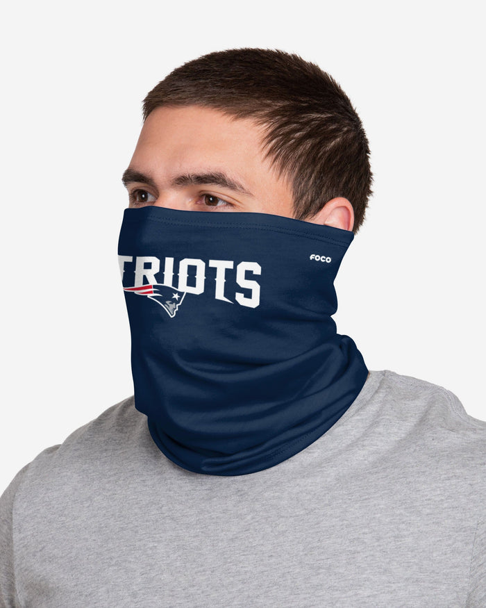 New England Patriots Team Logo Stitched Gaiter Scarf FOCO - FOCO.com