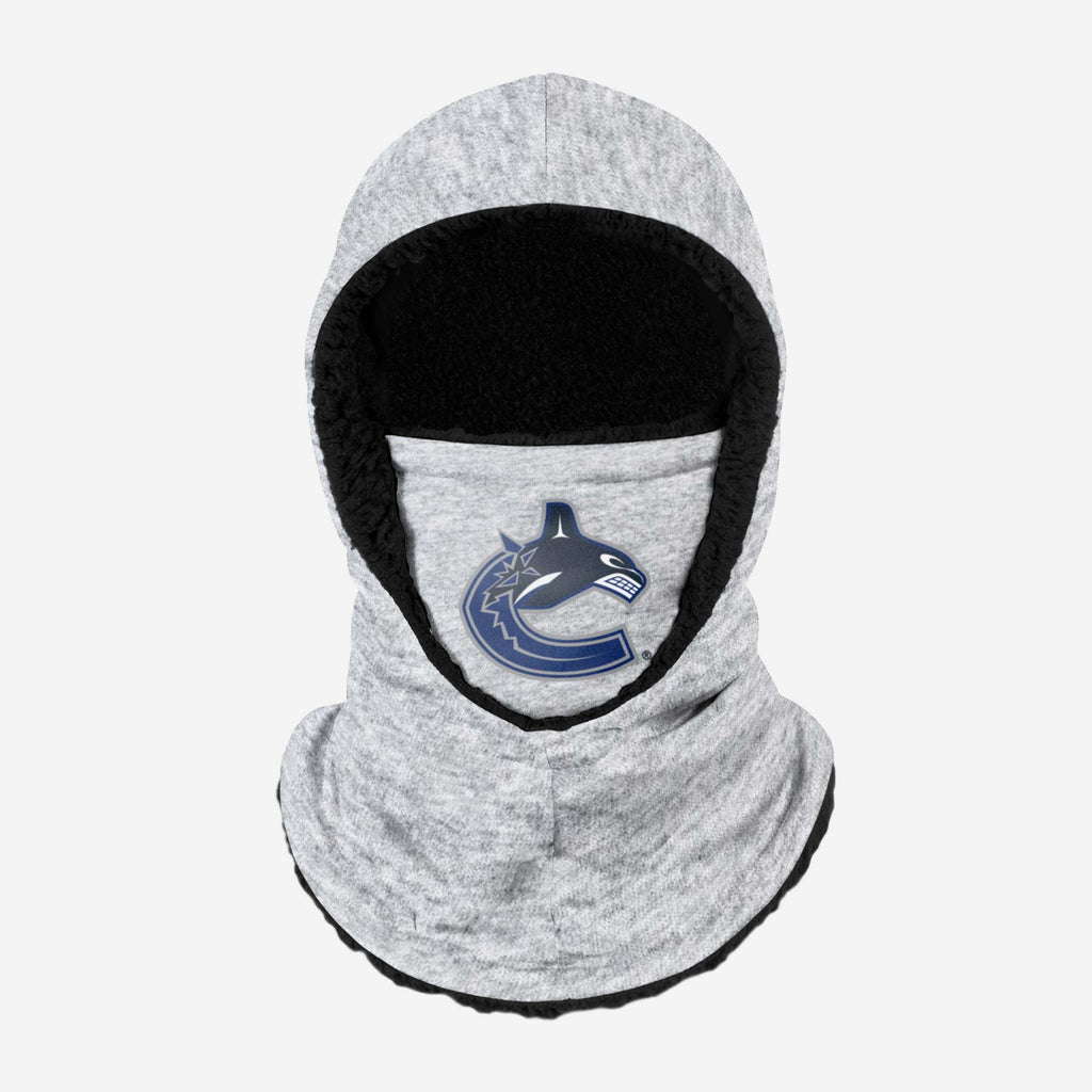 Vancouver Canucks Heather Grey Big Logo Hooded Gaiter FOCO - FOCO.com