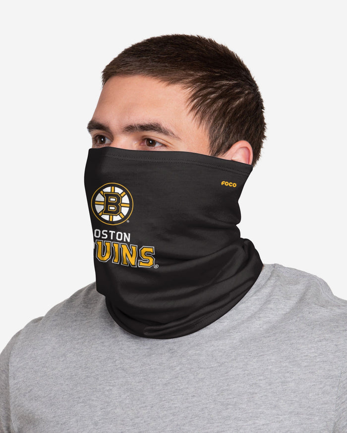 Boston Bruins Team Logo Stitched Gaiter Scarf FOCO - FOCO.com