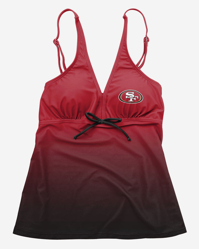 San Francisco 49ers Womens Gametime Gradient Tankini FOCO - FOCO.com