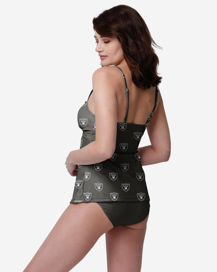 Las Vegas Raiders Womens Mini Logo Tankini FOCO - FOCO.com