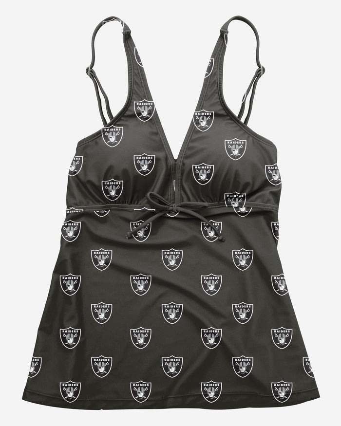 Las Vegas Raiders Womens Mini Logo Tankini FOCO - FOCO.com