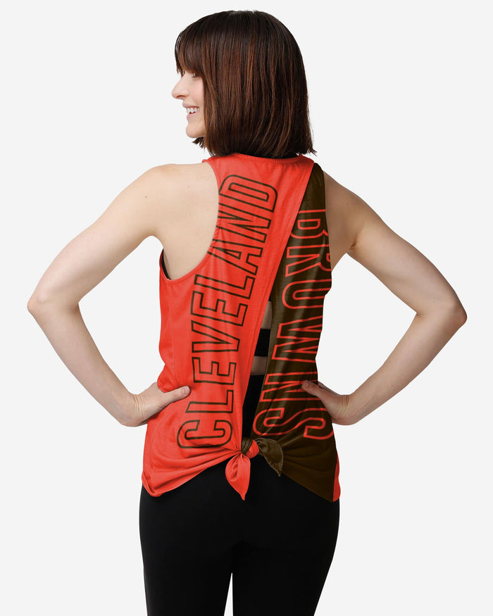 Cleveland Browns Womens Tie-Breaker Sleeveless Top FOCO S - FOCO.com