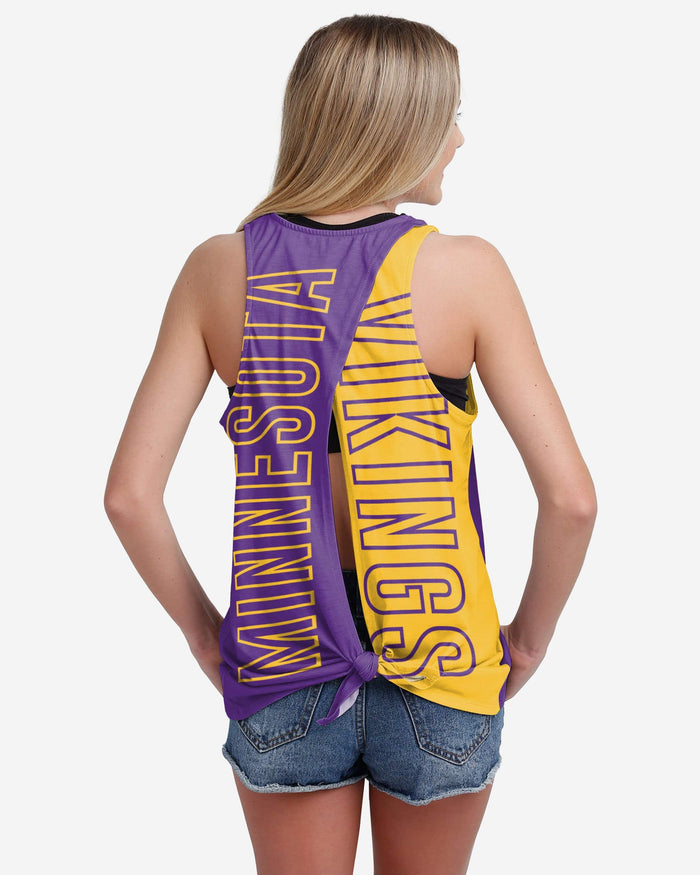 Minnesota Vikings Womens Tie-Breaker Sleeveless Top FOCO S - FOCO.com