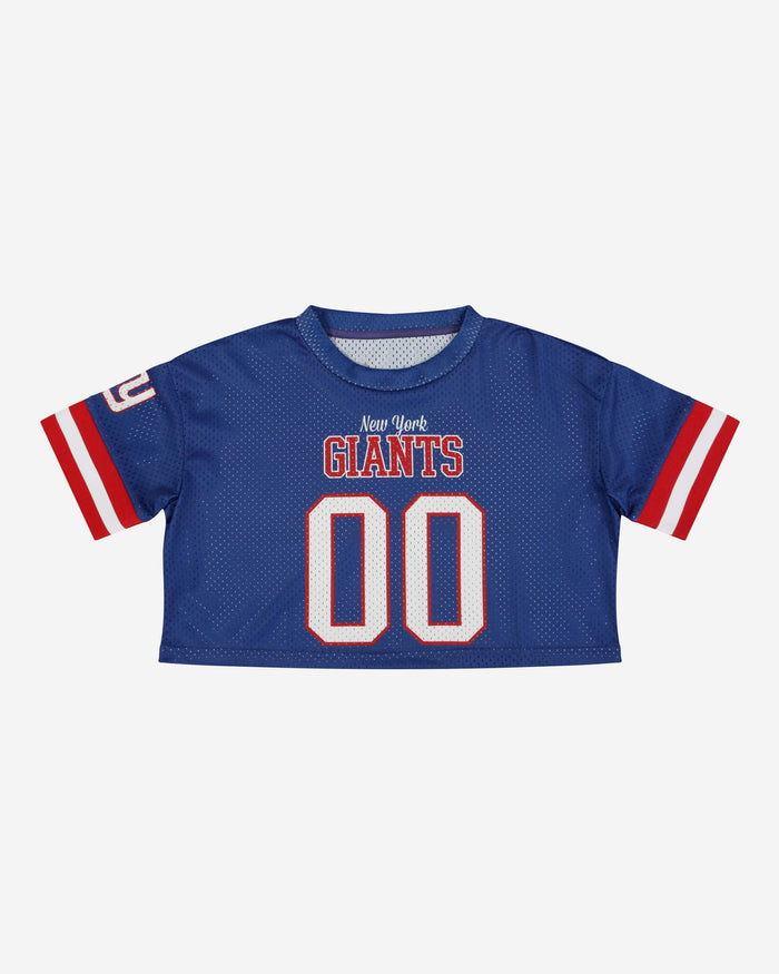 New York Giants Womens Gameday Mesh Crop Top FOCO - FOCO.com