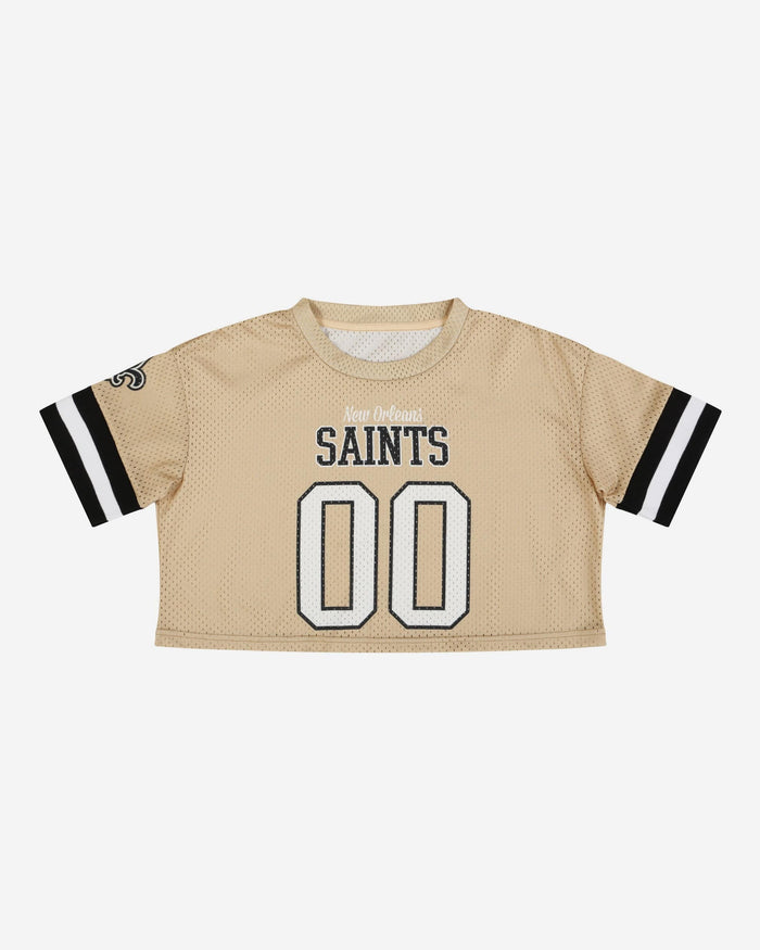 New Orleans Saints Womens Gameday Mesh Crop Top FOCO - FOCO.com