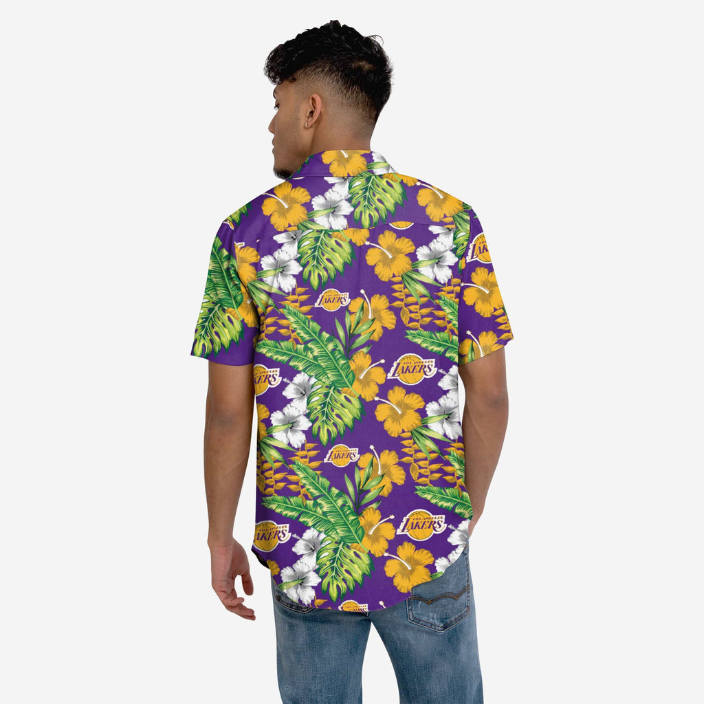 Washington Nationals Floral Violet Hawaiian Shirt For Men And Women