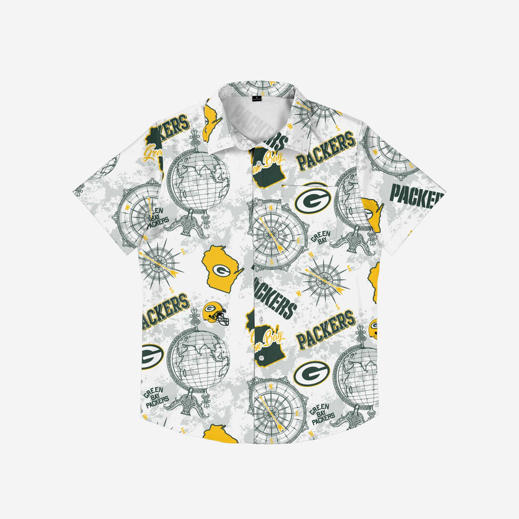 FOCO Green Bay Packers NFL Mens Mercader Button Up Shirt