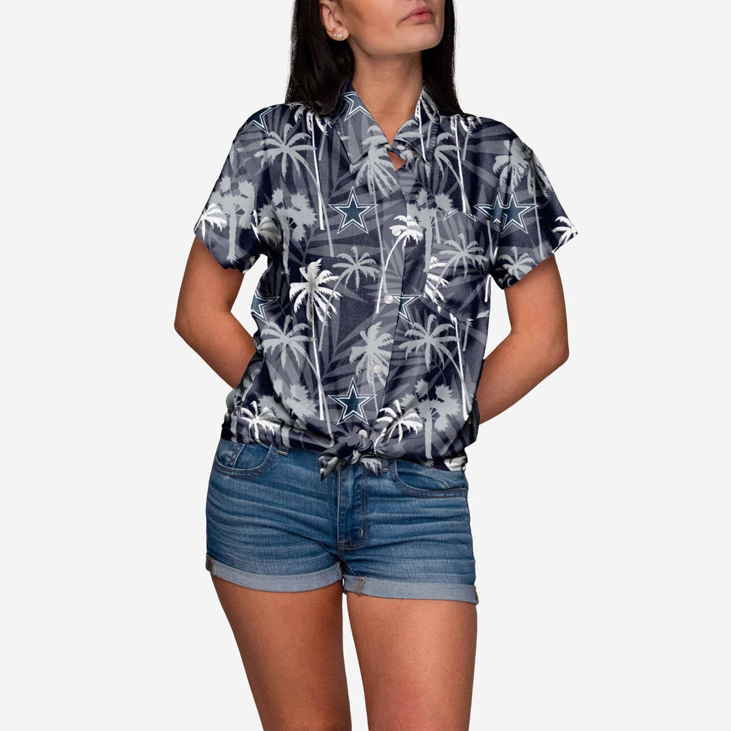 Dallas Cowboys Tropic Of Da Palms Womens Button Up Shirt FOCO S - FOCO.com