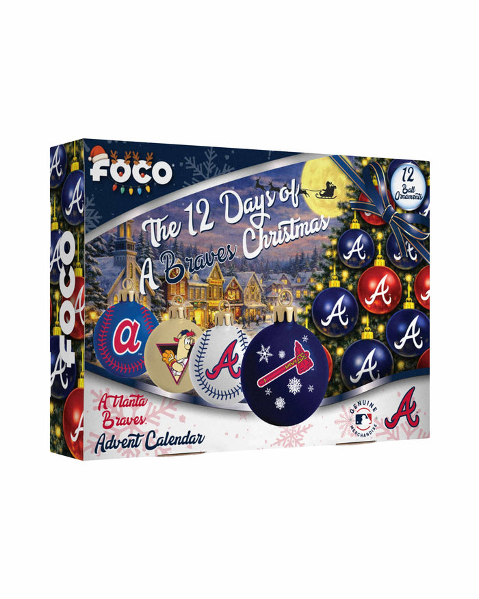 Atlanta Braves Ornament Set Advent Calendar FOCO - FOCO.com