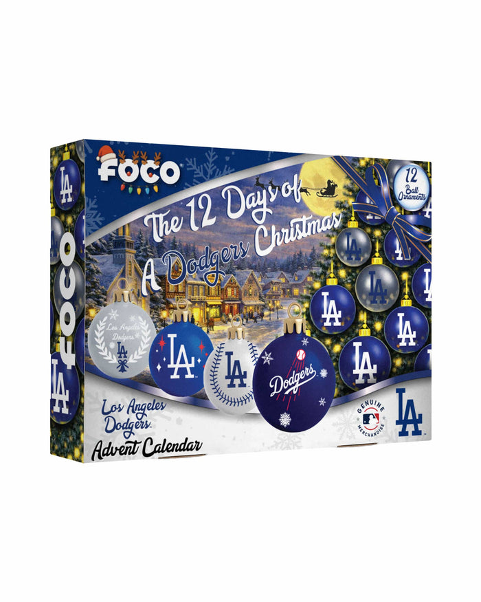 Los Angeles Dodgers Ornament Set Advent Calendar FOCO - FOCO.com