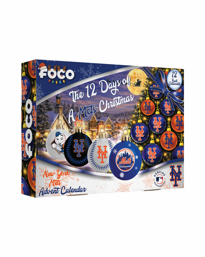 New York Mets Ornament Set Advent Calendar FOCO - FOCO.com