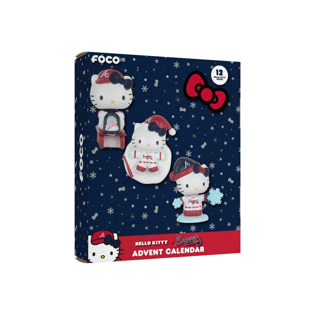 Atlanta Braves Hello Kitty® Bobblehead Advent Calendar FOCO - FOCO.com