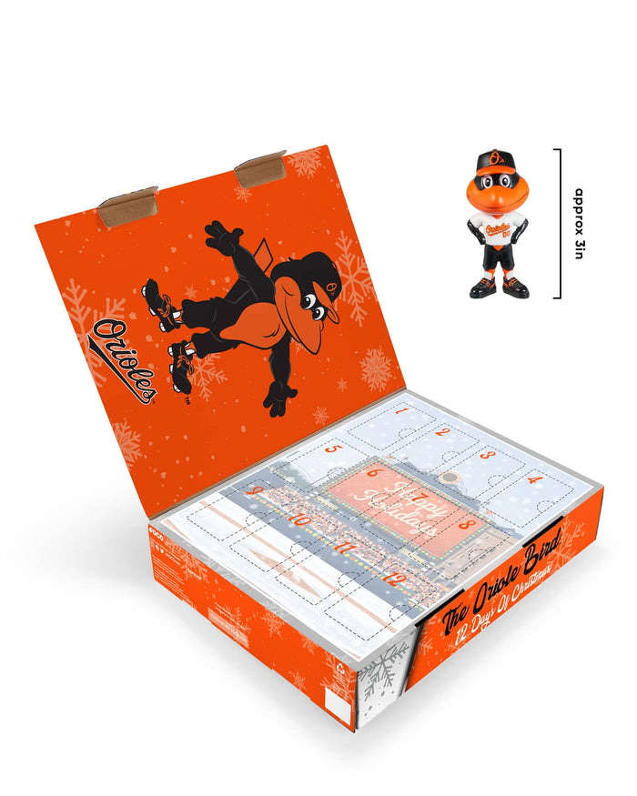 Baltimore Orioles Mascot Bobblehead Advent Calendar FOCO - FOCO.com