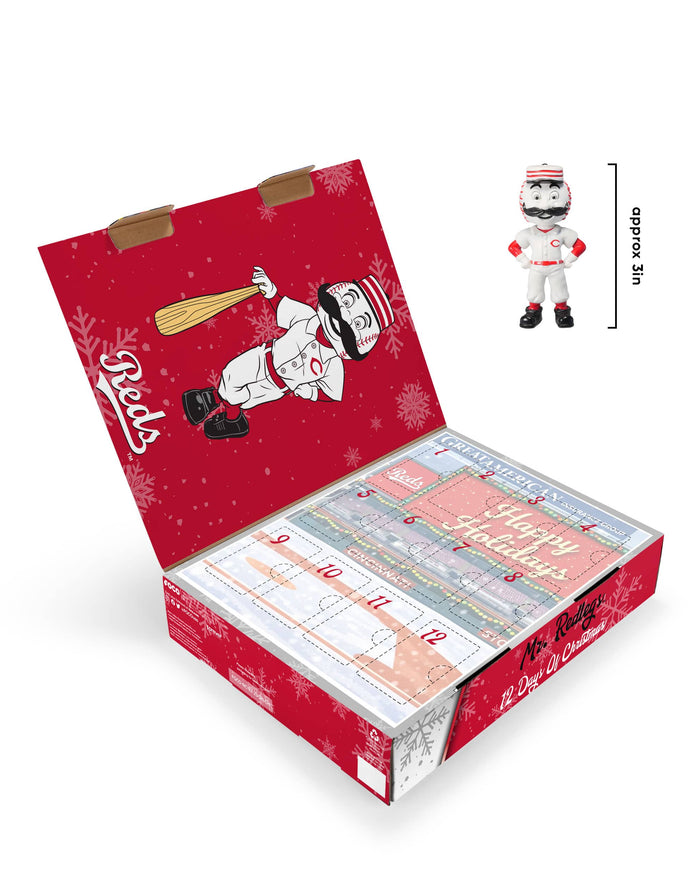Cincinnati Reds Mascot Bobblehead Advent Calendar FOCO - FOCO.com