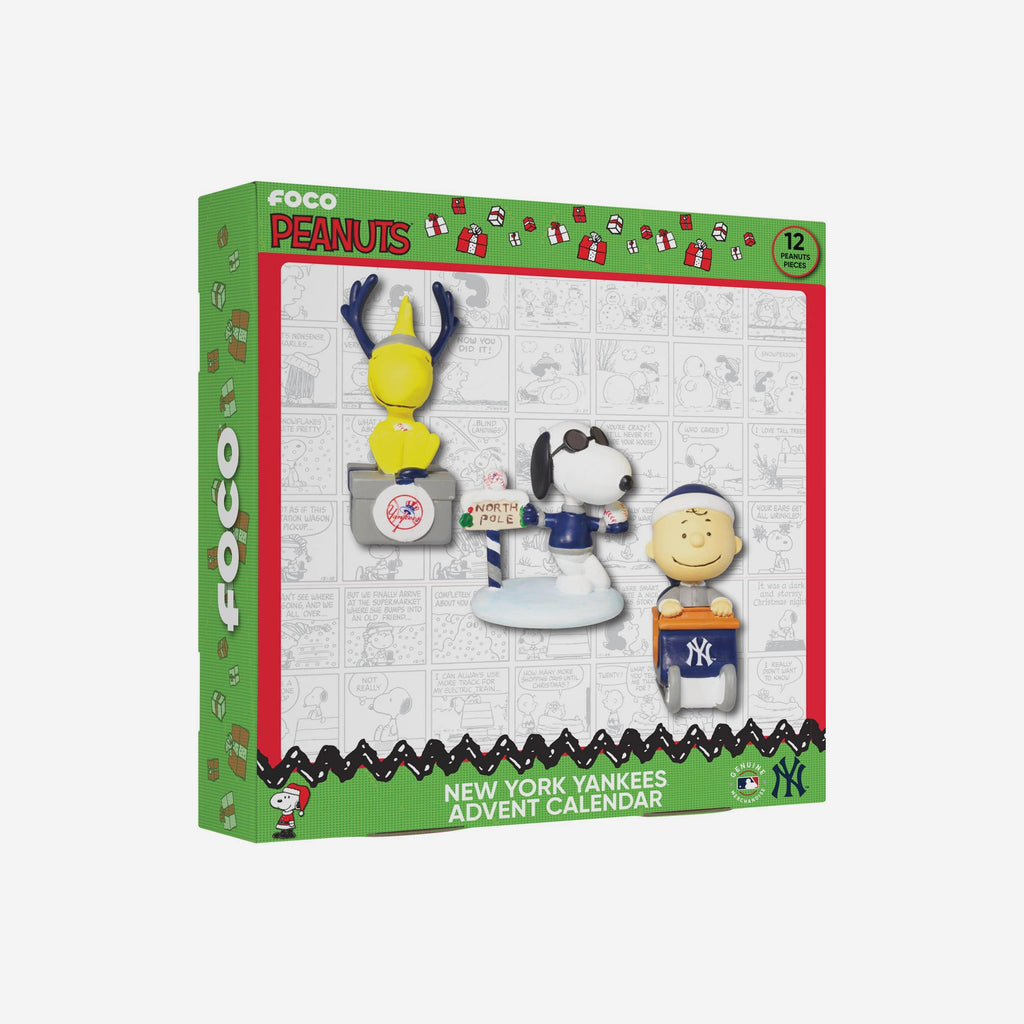 New York Yankees Peanuts Bobblehead Advent Calendar FOCO - FOCO.com