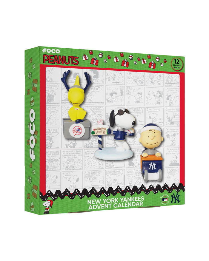New York Yankees Peanuts Bobblehead Advent Calendar FOCO - FOCO.com