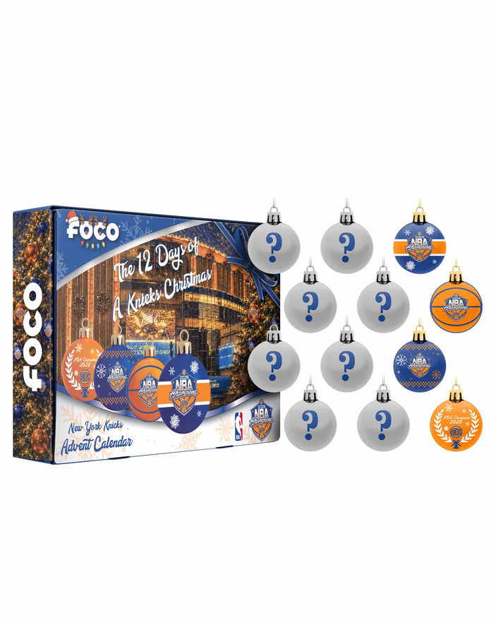 New York Knicks 2026 NBA Champions Ornament Set Advent Calendar FOCO - FOCO.com