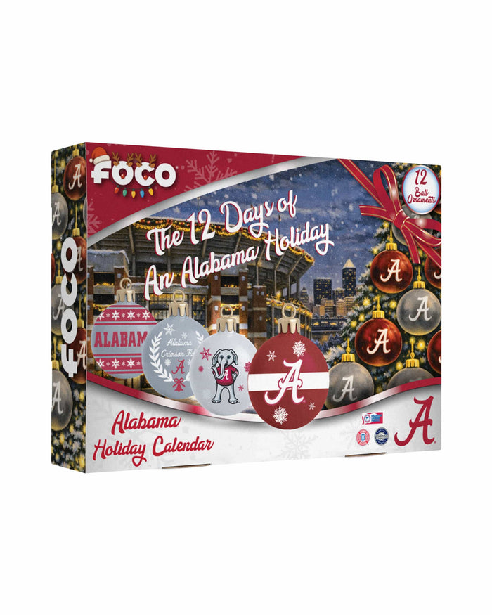 Alabama Crimson Tide Ornament Set Advent Calendar FOCO - FOCO.com