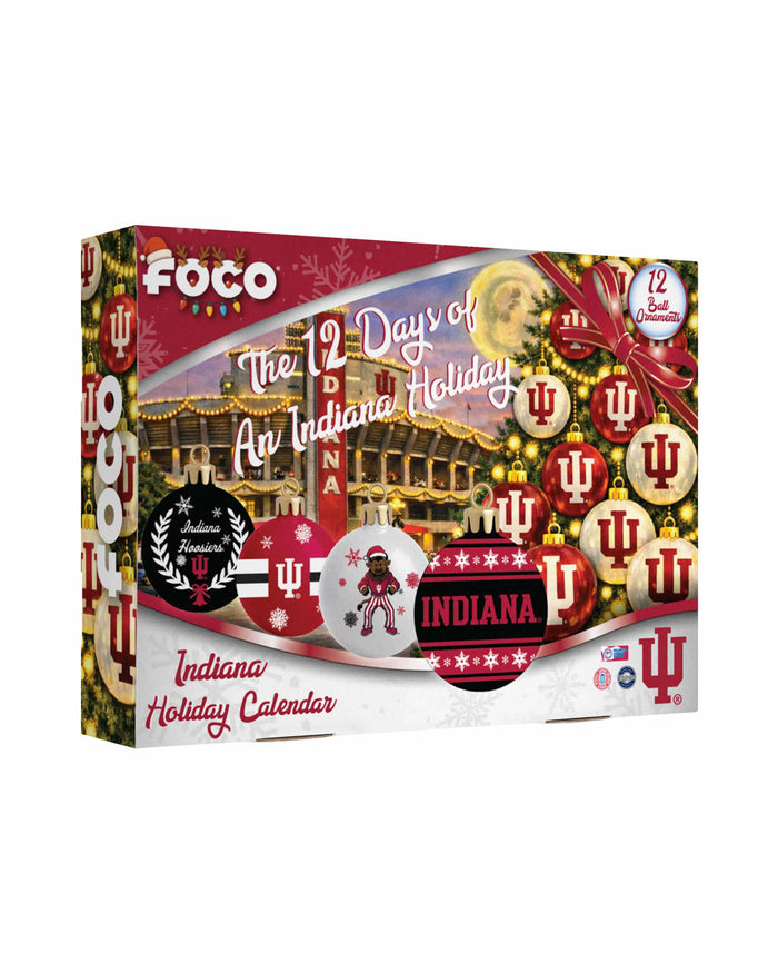 Indiana Hoosiers Ornament Set Advent Calendar FOCO - FOCO.com