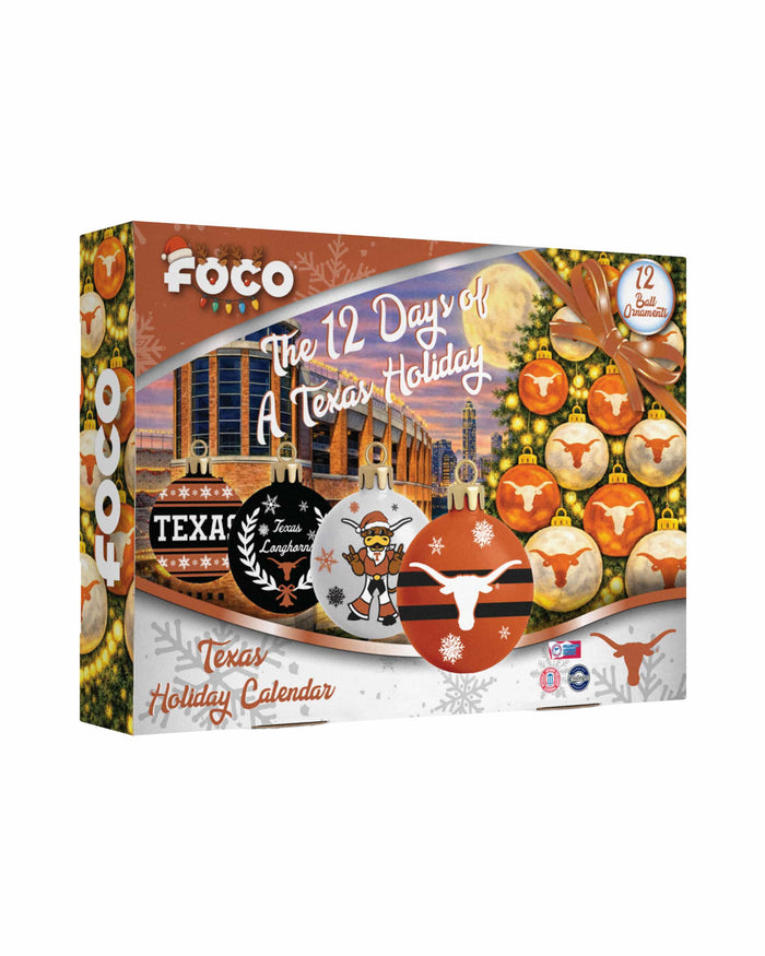 Texas Longhorns Ornament Set Advent Calendar FOCO - FOCO.com