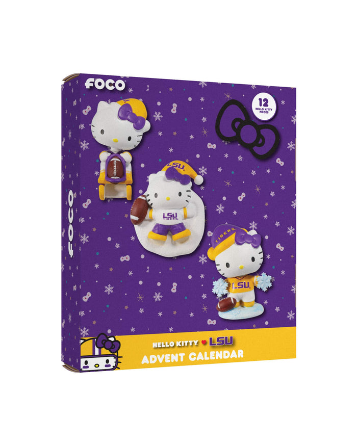 LSU Tigers Hello Kitty® Bobblehead Advent Calendar FOCO - FOCO.com