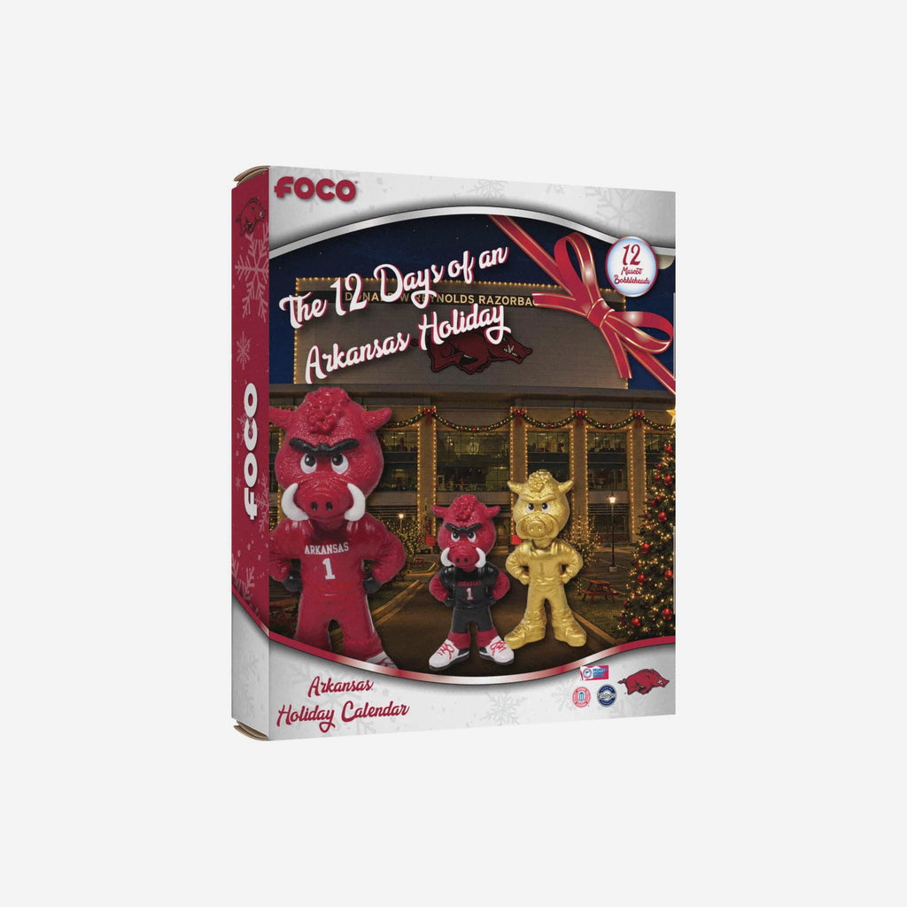 Arkansas Razorbacks Mascot Bobblehead Advent Calendar FOCO - FOCO.com