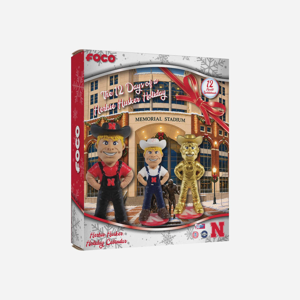 Nebraska Cornhuskers Mascot Bobblehead Advent Calendar FOCO - FOCO.com
