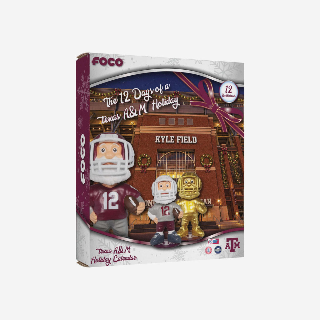 Texas A&M Aggies Mascot Bobblehead Advent Calendar FOCO - FOCO.com