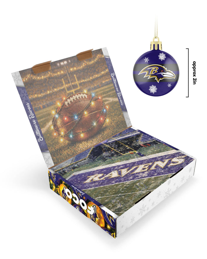 Baltimore Ravens Ornament Set Advent Calendar FOCO - FOCO.com
