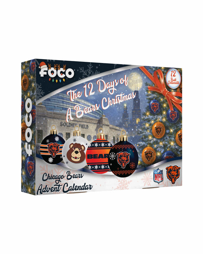 Chicago Bears Ornament Set Advent Calendar FOCO - FOCO.com