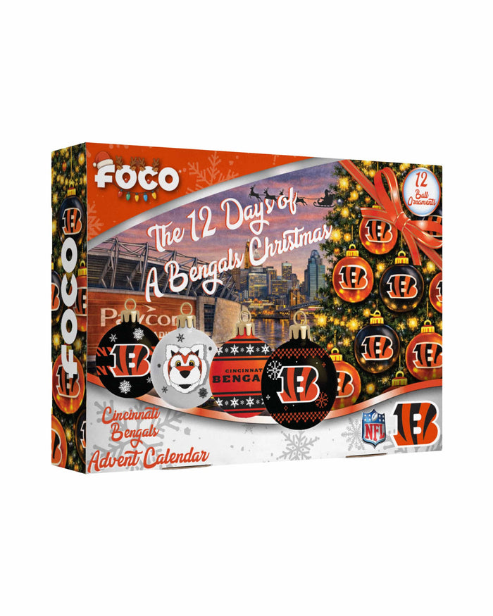 Cincinnati Bengals Ornament Set Advent Calendar FOCO - FOCO.com