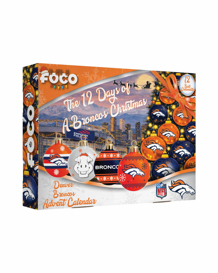 Denver Broncos Ornament Set Advent Calendar FOCO - FOCO.com