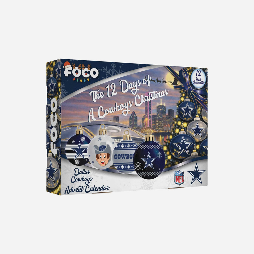 Dallas Cowboys Ornament Set Advent Calendar FOCO - FOCO.com