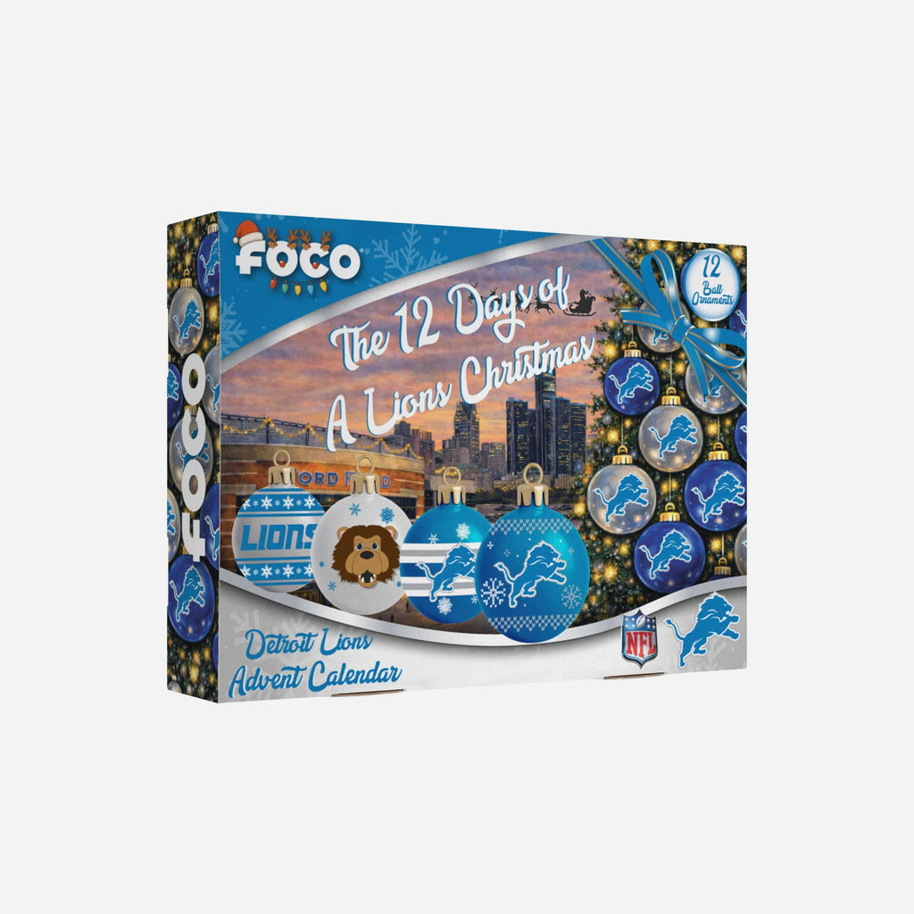 Detroit Lions Ornament Set Advent Calendar FOCO - FOCO.com