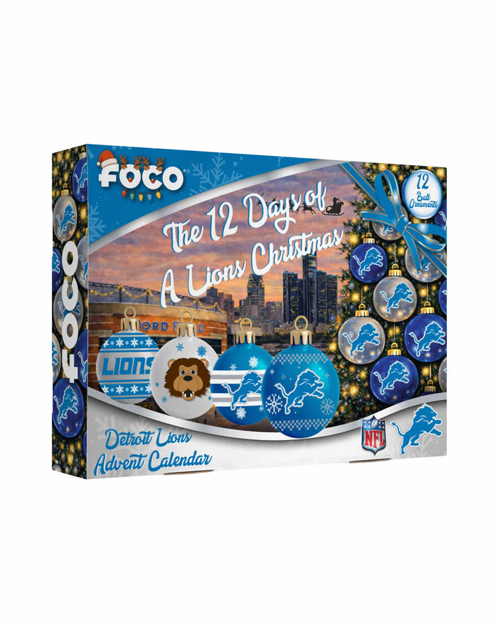 Detroit Lions Ornament Set Advent Calendar FOCO - FOCO.com