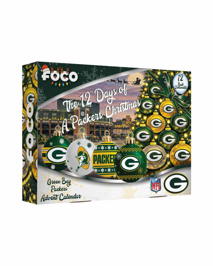 Green Bay Packers Ornament Set Advent Calendar FOCO - FOCO.com